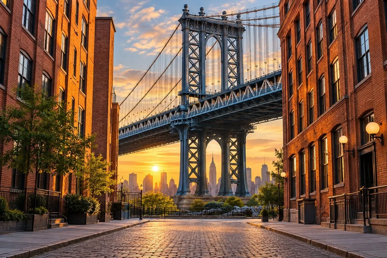 Skyline de Nova York com seus arranha-céus
